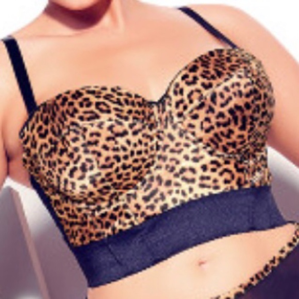 Fox & Royal leopard bustier NWT